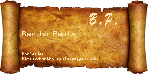Bartho Paula névjegykártya